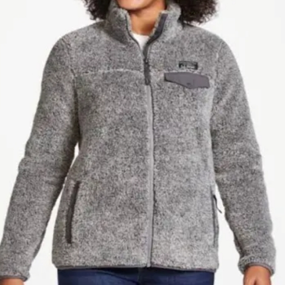 L.L. Bean Women's L.L.Bean Hi-Pile Fleece Jacket Size Small In Gray